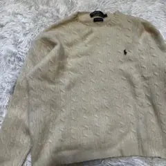 ポロラルフローレン セーター ラムウール 刺繍 XL