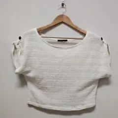 INGNI ホワイトオフショルダー ニット