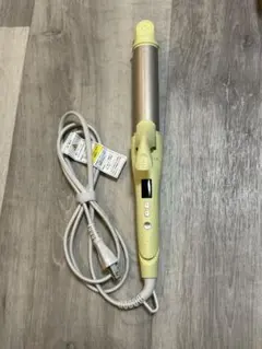 サロニア 2way ストレートカール ヘアアイロン イエロー コテ 32mm