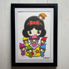 未完」｜カンフー 絵画 原画 抽象画 絵 ドローイング 女の子 チャイナ