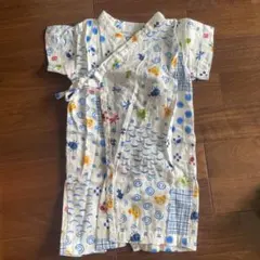 ミキハウス ベビー甚平 動物柄 70〜80cm 綿