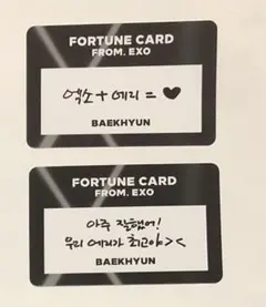 EXO ONE ベッキョン フォーチュンカード
