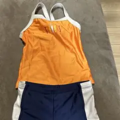 ティップネス　水着セット 120サイズ オレンジ/ネイビー