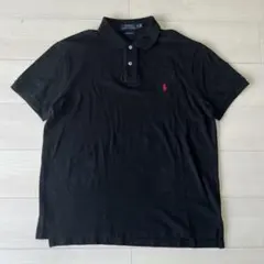 【美品】ポロラルフローレン 半袖ポロシャツ L 黒 メンズ 夏物 定番