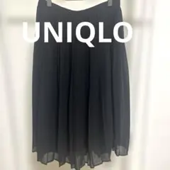 【UNIQLO 】【Lサイズ】黒プリーツスカート 伸縮性◎入園入学にも◎