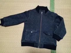 THE SHOP TK ジップアップブルゾン 110　ブラック　アウター　暖