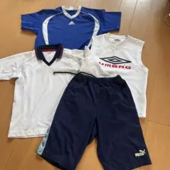 140cm UMBRO PUMA adidas　 サッカーウエア　4着セット