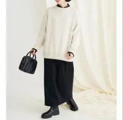 クラフトスタンダードブティック　リブロングスカート　黒