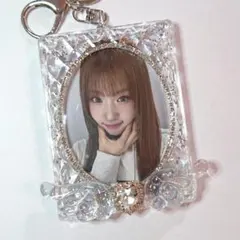 キルティング 天使 羽 ラメ トレカ ケース デコ トレカキーホルダー レジン