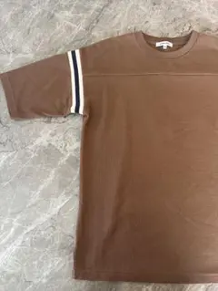 GLOBAL WORK グローバルワーク 半袖Tシャツ M ブラウン ライン