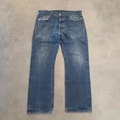 リーバイス501 Levis W33 デニム 青 古着 鬼ヒゲ 21052 - メルカリ