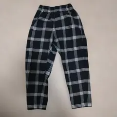 GU チェック柄ロングパンツ