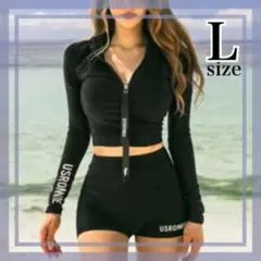■L ラッシュガード 水着 レディース 長袖 体型カバー セットアップ人気のサムネイル