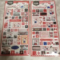 黒　2枚セット　サンリオ　ハローキティ　タイルシール　HELLOKITTY