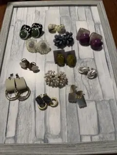 多色デザインピアス12点セット