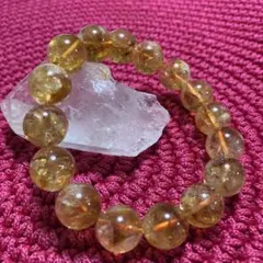 シトリン ビーズブレスレット 約12mm