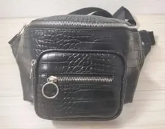 INGNI クロコダイル風 ブラック ショルダーバッグ