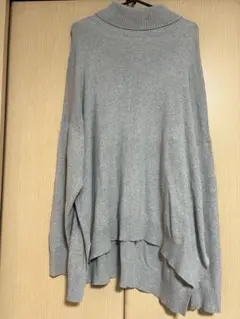 AMERICAN HOLIC オーバーサイズ グレー タートルネック ニット