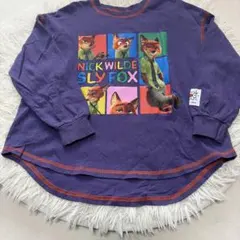 ズートピア　ニック　長袖カットソー ロングTシャツ 110cm