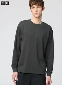 ユニクロ U エアリズムコットンクルーネック 長袖Tシャツ L