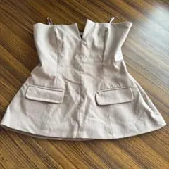 ZARA ストライプ ビスチェ XS ベージュ