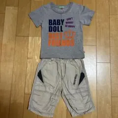 BABY DOLL Tシャツとショートパンツセット 110