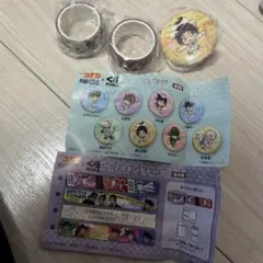 名探偵コナン 隻眼の残像 くら寿司コラボ 缶バッジ マスキングテープ