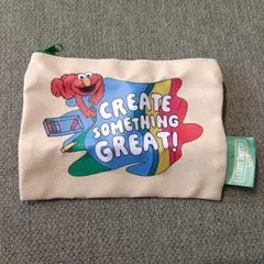 セサミストリート フラットポーチ エルモ ガチャガチャ