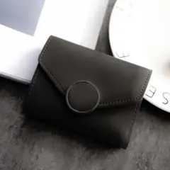 三つ折り財布 折りたたみサイフ カードケース ミニサイフ 黒