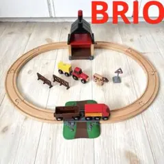 BRIO ブリオ　ファームレールセット33719 木製レール　農場　クレーン