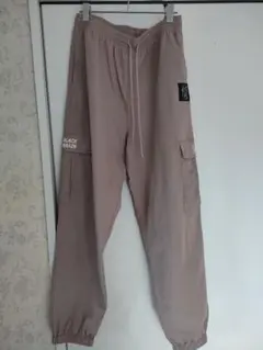 BLACKBRAIN　ナイロンカーゴパンツ　ピンク　ベージュ　L
