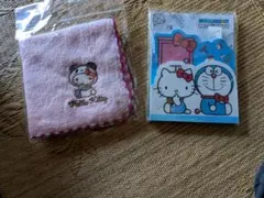 【新品未使用未開封】ハローキティ ドラえもん メモ帳＆ハンドタオル