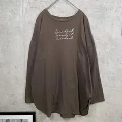 URBANO Tシャツ カットソー 長袖 オーバーサイズ ドロップショルダー