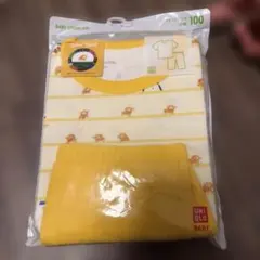 【新品】UNIQLO 五味太郎 ドライパジャマ 半袖 100cm イエローのサムネイル