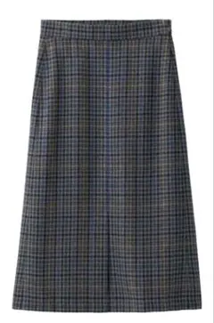 GU チェックナローミディスカート サイズS