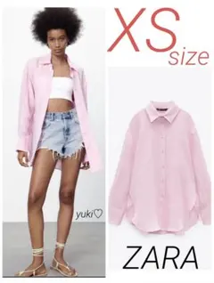 ZARA オーバーサイズリネンシャツ