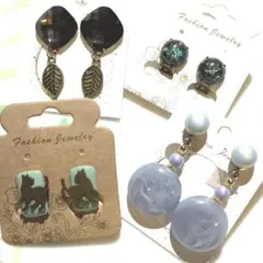 ☆SALE☆ハンドメイドイヤリング4点セットG☆アクセサリー まとめ売り