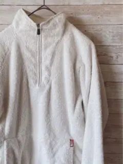 古着 ザノースフェイス フリース ハーフジップパーカー ホワイト