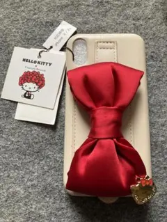 【新品】ハローキティ　スマホケース　カバー　赤　リボン　iPhone X XS
