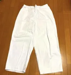 ホワイト コットン ワイドパンツ