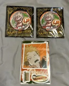 爆豪勝己　バースデイ缶バッジ　アクリルスタンド　2022　3点セット