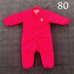 西松屋 ピンク ドット柄　ロンパース 80 ジャンプスーツ