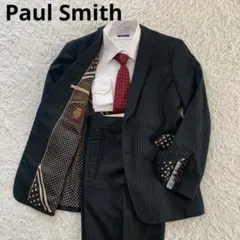 美品 PaulSmith ポールスミス 光沢 ベロア スーツ セットアップ M ✨高級ライン✨ ポールスミス コレクション ベロア スーツ
