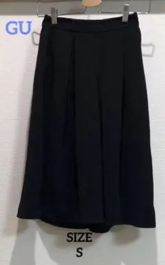 【未使用に近い】【GU】レディースキュロット・ガウチョ　後ろゴムウエスト　S
