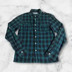 m3375 MR.OLIVE 長袖シャツ チェック S 薄手