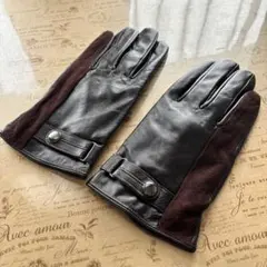 レザーグローブ　革手袋　ブラック