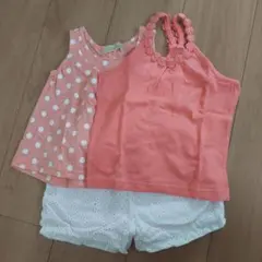 セール　GLOBAL WORKサイズS(90～100cm)女の子３点セット未使用