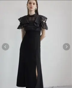 MERCURYDUO シアーチェックラッフルドッキングワンピース