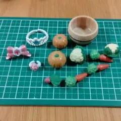 【匿名配送】シルバニア フラワープリンセスセット F-38 小物　野菜　かご