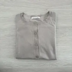 NATURAL BEAUTY BASIC グレーベージュ カーディガン 長袖